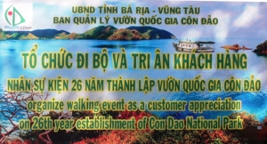 Tổ chức đi bộ, tri ân khách hàng nhân dịp kỷ niệm 26 năm thành lập Vườn quốc gia Côn Đảo
