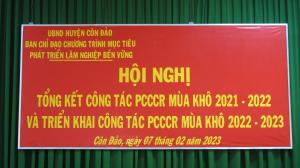 Tổng kết công tác PCCCR mùa khô 2021 – 2022 và triển khai công tác PCCCR mùa khô 2022 – 2023 trên địa bàn huyện Côn Đảo