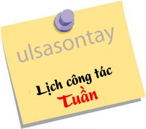 Lịch làm việc tuần từ ngày 25 đến ngày 29 tháng 6 năm 2018