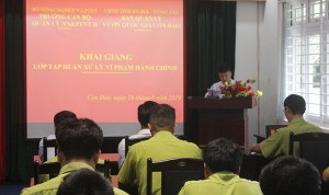 Khai giảng lớp “Tập huấn xử lý vi phạm hành chính” năm 2017