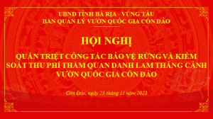 Hội nghị quán triệt công tác bảo vệ rừng và kiểm soát thu phí tham quan danh lam thắng cảnh Vườn quốc gia Côn Đảo